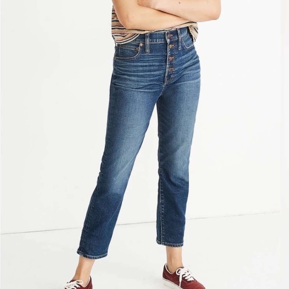 Madewell ButtonFly Perfect Vintage Crop Jeans, Sz 31